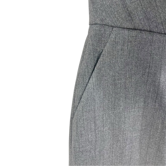 NEW Zara Strapless Charcoal Grey Pinstriped Suit Dress Size S - Picture 15 of 16